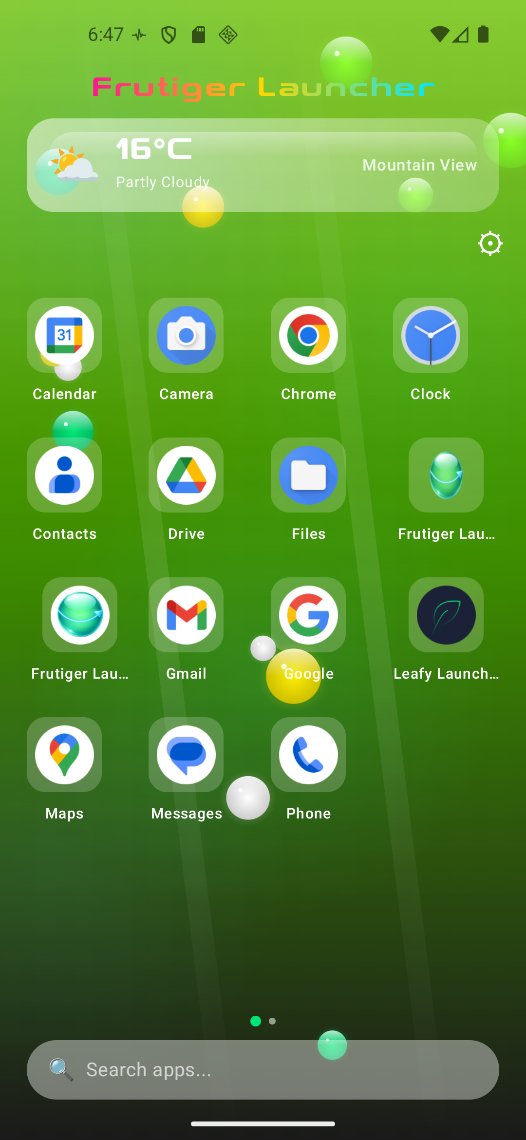 Frutiger Metro theme screenshot